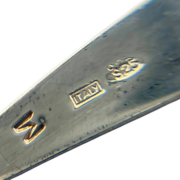 M Italy 925 Anodized Silver Drop Dangle Earrings Classic Basic Elevated Basic - Picture 3 of 6